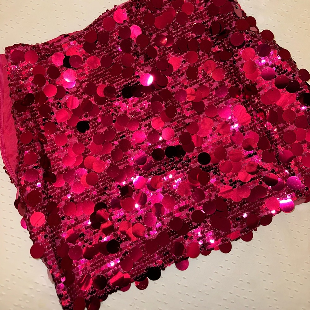 PINK SEQUIN SKIRT